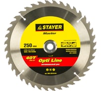 Диск пильный по дереву MASTER «OPTI-Line» (250х30 мм; 40Т) для циркулярных пил Stayer 3681-250-30-40