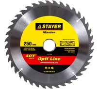 Диск пильный по дереву MASTER «OPTI-Line» (250х32 мм; 40Т) для циркулярных пил Stayer 3681-250-32-40