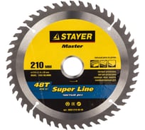 Диск пильный по дереву MASTER «SUPER-Line» (210х30 мм; 48Т) для циркулярных пил Stayer 3682-210-30-48