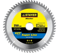 Диск пильный по дереву MASTER «SUPER-Line» (250х32 мм; 60Т) для циркулярных пил Stayer 3682-250-32-60
