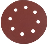 Шлифлист круглый самосцепляющийся 180 мм, Р120, 5 шт WORTEX WSD318120W504