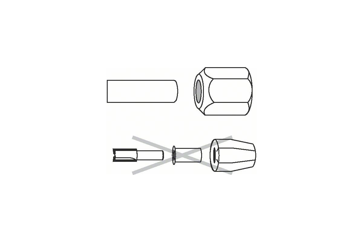 Патрон цанговый зажимной для фрезеров (10 мм) Bosch 2608570125 .