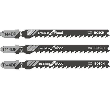 Пилки для лобзика по дереву (74 мм; 3 шт.) T144DP Bosch 2.608.633.A31