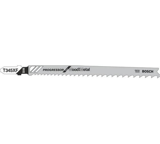 Пилки для лобзика универсальные (106 мм; 25 шт.) T345XF Bosch 2.608.634.995
