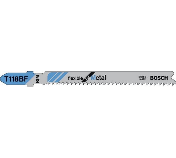 Пилки для лобзика по металлу (67 мм; 25 шт.) T118BF Bosch 2.608.634.992 1