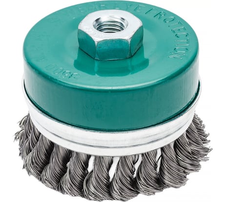 Щетка чашка усиленная косичка 100 мм, M14 для УШМ ВОЛАТ 81040-100