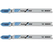 Пилки для лобзика по металлу (67 мм; 3 шт.) T118BF Bosch 2608636232