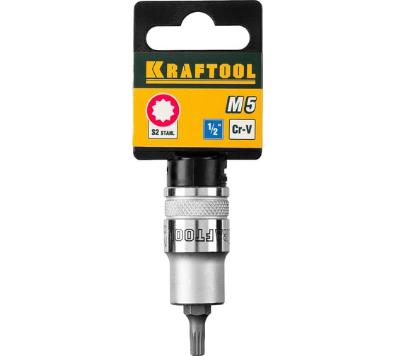 Бита-головка торцевая сатинированная (SPLINE; 1/2"; M5) KRAFTOOL 27911-05_z01