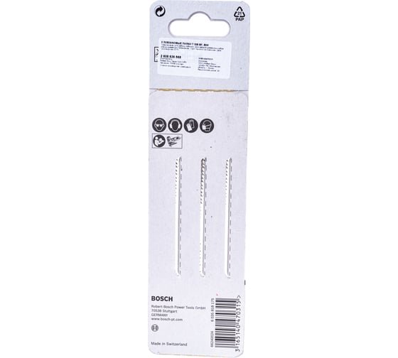 Пилки для лобзика по дереву (91 мм; 3 шт.) T308BF Bosch 2608636568