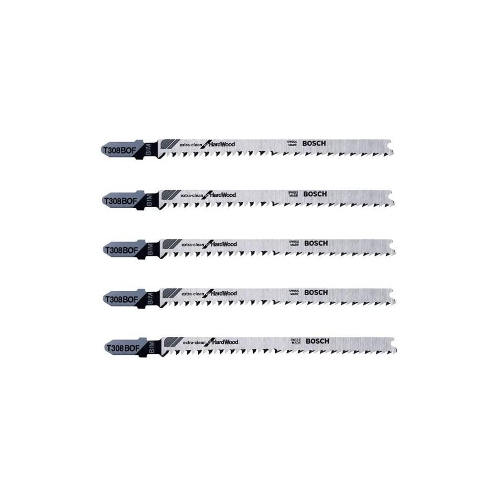 Пилки для лобзика по дереву (91 мм; 5 шт.) T308BOF Bosch 2608636640 ...