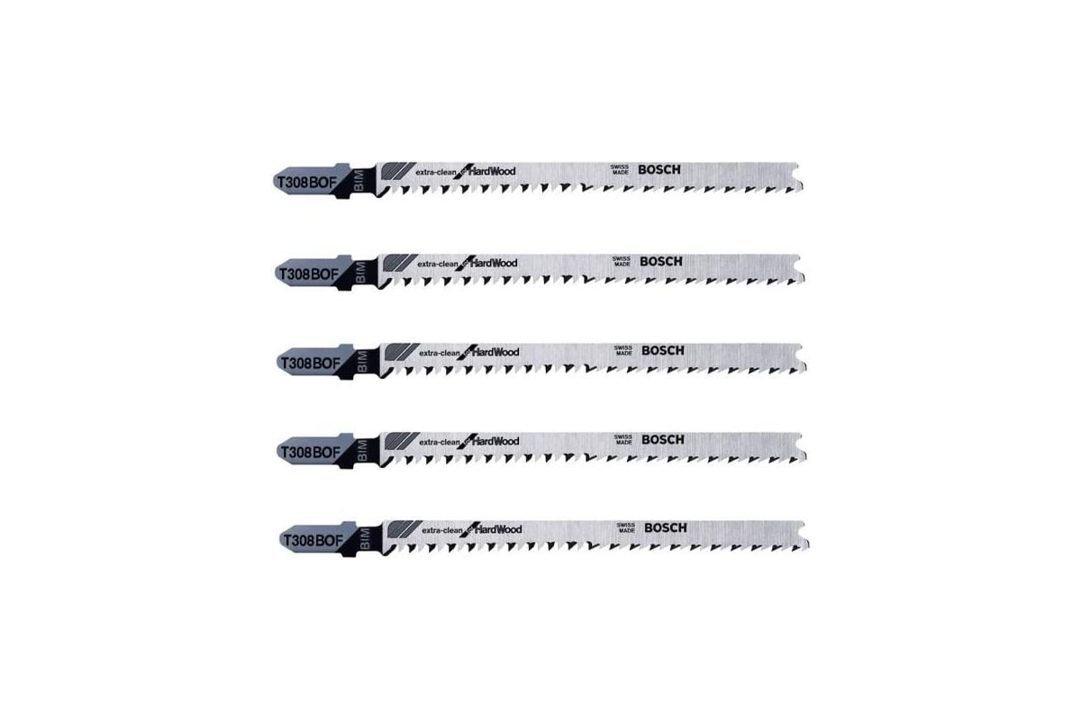 Пилки для лобзика по дереву (91 мм; 5 шт.) T308BOF Bosch 2608636640 ...