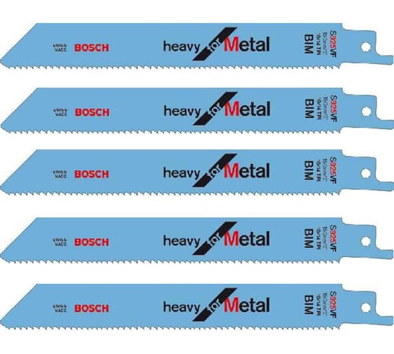 Полотна для ножовочной пилы 5 шт. (150х19х1.25 мм) по металлу S925VF Bosch 2608657407
