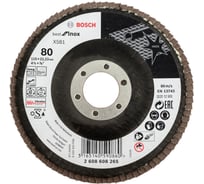 Круг лепестковый Best for Inox для УШМ (115х22,2 мм; К80) Bosch 2608608265