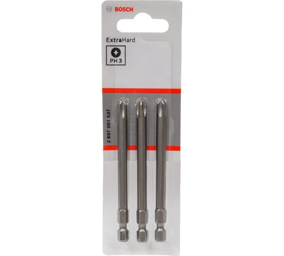 Бита (89 мм; 3 шт) PHILLIPS 3 XH Bosch 2607001537