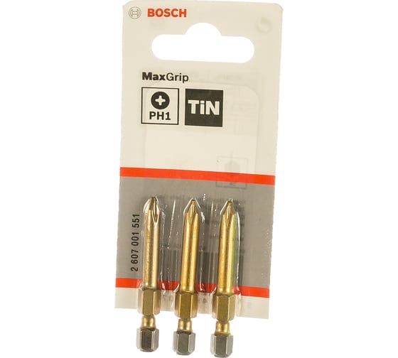 Бита (49 мм; 3 шт) PHILLIPS 1 TIN Bosch 2607001551 1