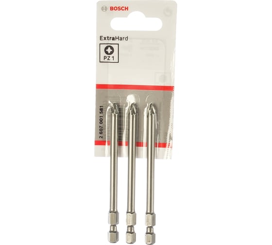 Бита (89 мм; 3 шт) POZIDRIV 1 XH Bosch 2607001581 1