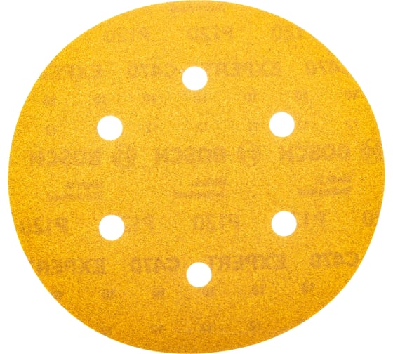 Круг шлифовальный по дереву, краске (50 шт; 150 мм; К120; 6 отверстий) Bosch 2608607837