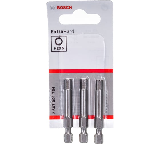 Бита для гайковёртов (49 мм; 3 шт) HEX5 XH Bosch 2607001734