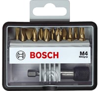 Набор бит (12 шт; Max Grip) Robust Line M4 TIN Bosch 2607002580