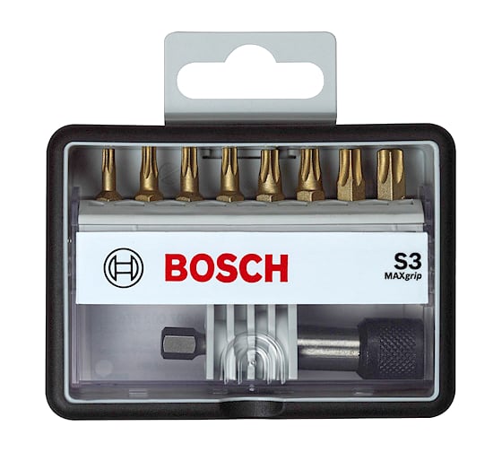 Набор бит (8 шт; Max Grip) Robust Line S3 TIN Bosch 2607002576 1