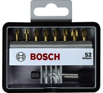 Набор бит (8 шт; Max Grip) Robust Line S2 TIN Bosch 2607002575