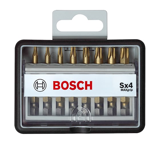 Набор бит (8 шт; Max Grip) Robust Line Sx4 TIN Bosch 2607002573 1