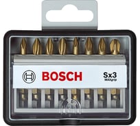 Набор бит (8 шт; Max Grip) Robust Line Sx3 TIN Bosch 2607002572
