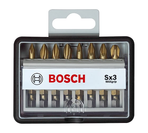 Набор бит (8 шт; Max Grip) Robust Line Sx3 TIN Bosch 2607002572 1