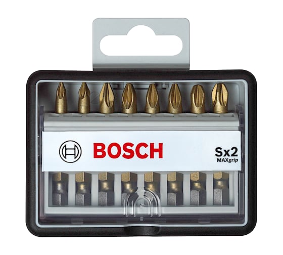 Набор бит (8 шт; Max Grip) Robust Line Sx2 TIN Bosch 2607002571 1