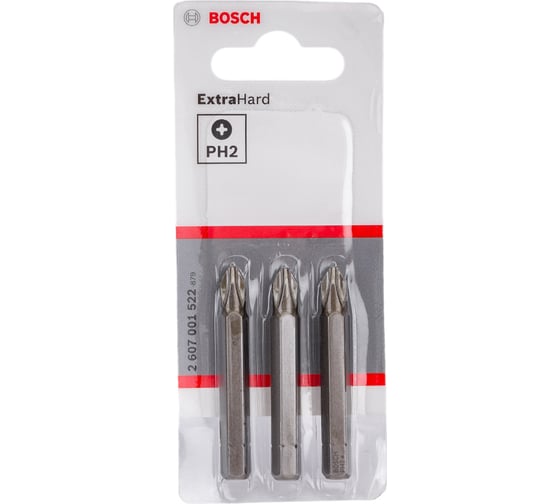 Бита (51 мм; 3 шт) PH2 Bosch 2.607.001.522