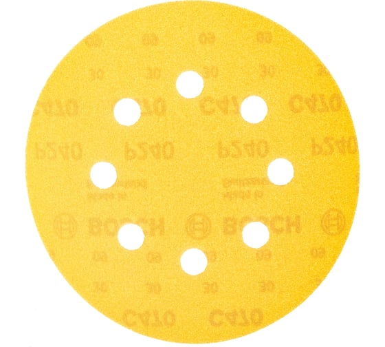 Круг шлифовальный по дереву, краске (50 шт; 125 мм; К240; 8 отверстий) Bosch 2608607830