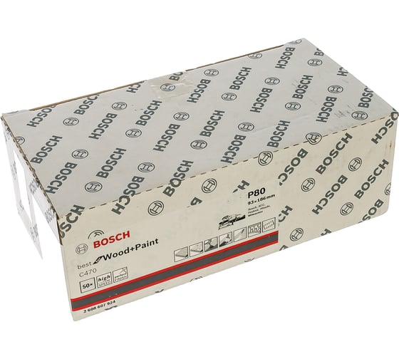 Шлифлист Best for Wood для виброшлифмашин 50 шт. (93х186 мм; К80) Bosch 2608607924