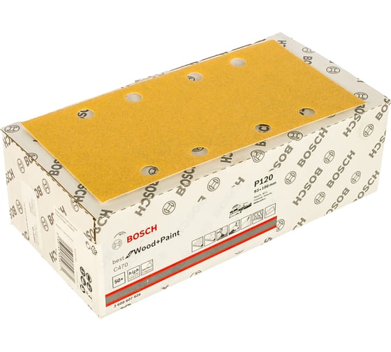 Шлифлист Best for Wood для виброшлифмашин 50 шт. (93х186 мм; К120) Bosch 2608607926