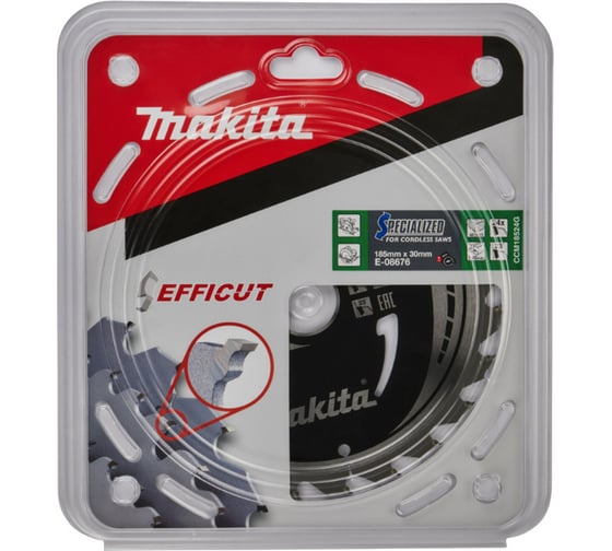 Диск пильный по дереву EFFICUT 185x30x1.45/1 мм, 24T Makita E-08676