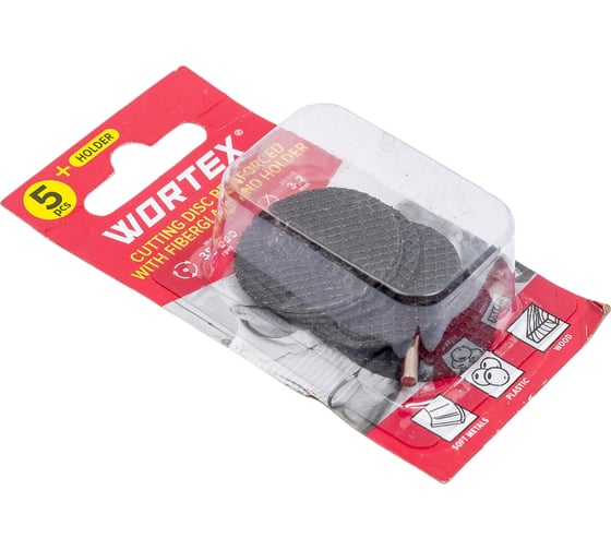 Диск отрезной с держателем для гравера 32 мм, 5 шт WORTEX ETGF3232018