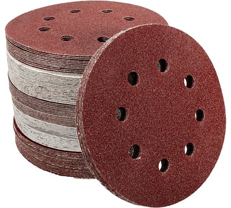 Диск абразивный на липучке 8 отверстий, 125 мм, Р40, 100 шт Strong СТУ-20100040