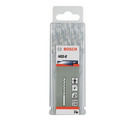 Сверло HSS-G STANDARD (12,8х151 мм; 5 шт.) по металлу Bosch 2608585544 1