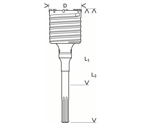 Коронка полая SDS-max (55х290 мм) Bosch F00Y145192