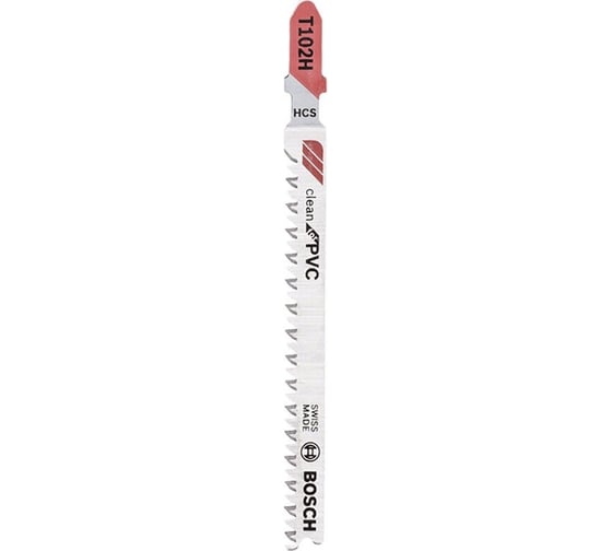 Пилки CleanPVC (100 мм; тип T102H; 3 шт.) для лобзика Bosch 2608667445