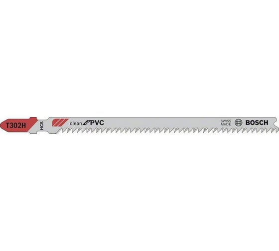 Пилки CleanPVC (132 мм; тип T302H; 3 шт.) для лобзика Bosch 2608667447