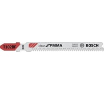 Пилки CleanPMMA (92 мм; тип T102BF; 3 шт.) для лобзика Bosch 2608636780