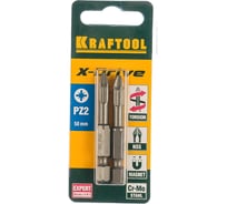 Биты "EXPERT" (E 1/4"; PZ 2; 50 мм; 2 шт.) KRAFTOOL 26123-2-50-2