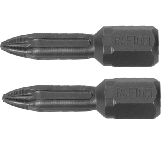 Биты "EXPERT" (C 1/4"; PZ 1; 25 мм; 2 шт.) KRAFTOOL 26123-1-25-2 1