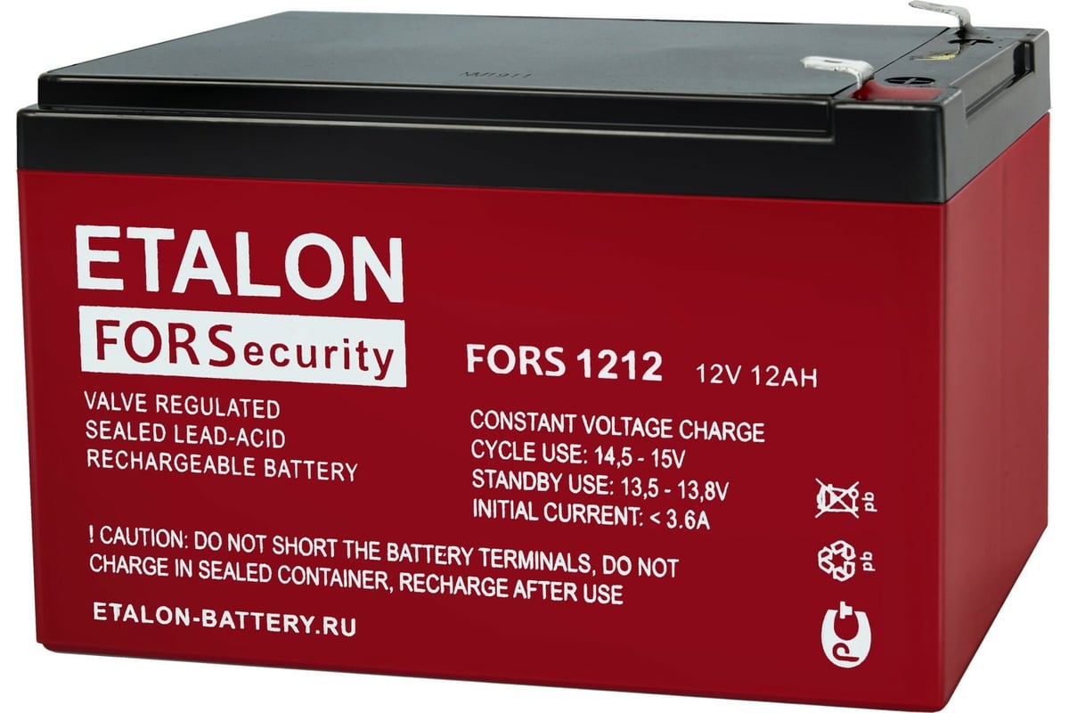Аккумулятор премиум ETALON FORS 1212 (12 В, 12 Ач) Etalon Battery 00 ...