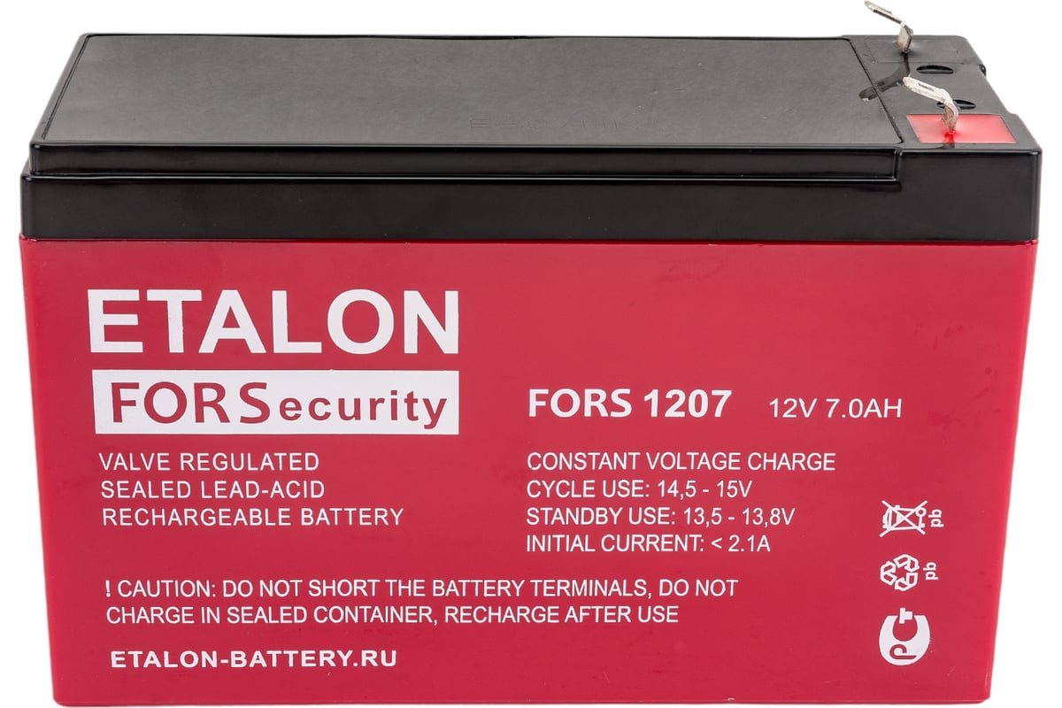 Аккумулятор премиум ETALON FORS 1207 (12 В, 7 Ач) Etalon Battery 00 ...