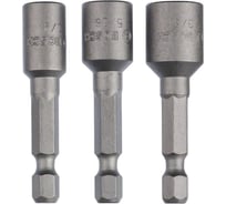 Набор торцевых головок (3 шт; хвостовик 1/4" HEX) Bosch 2608551077