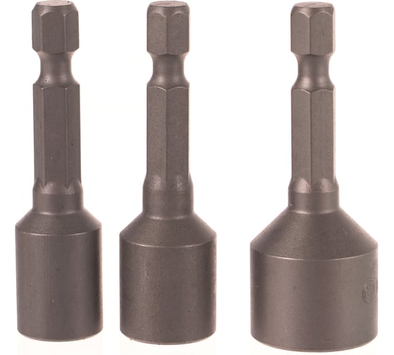 Набор торцевых головок (3 шт; хвостовик 1/4" HEX) Bosch 2608551078 1