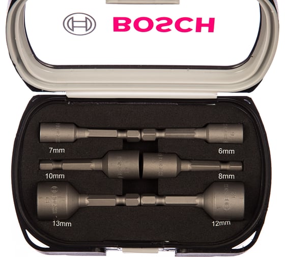 Набор торцевых головок (6 шт; хвостовик 1/4" HEX) Bosch 2608551079