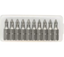 Биты "МАСТЕР" кованые 10 шт. (25 мм; PH1; хвостовик C 1/4") Зубр 26001-1-25-10