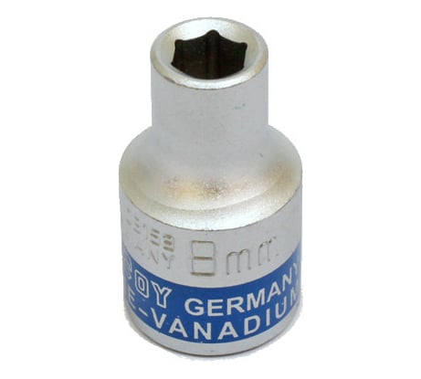 Головка торцевая 30230-08 8 мм, 1/2"DR, 6-гранная, хром-ванадий KING ROY 12967